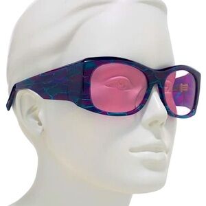 BALENCIAGA
59mm Shield Sunglasses In Multicolor Pink